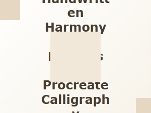 Elegant Handwritten Harmony Font Pairings for Procreate Calligraphy